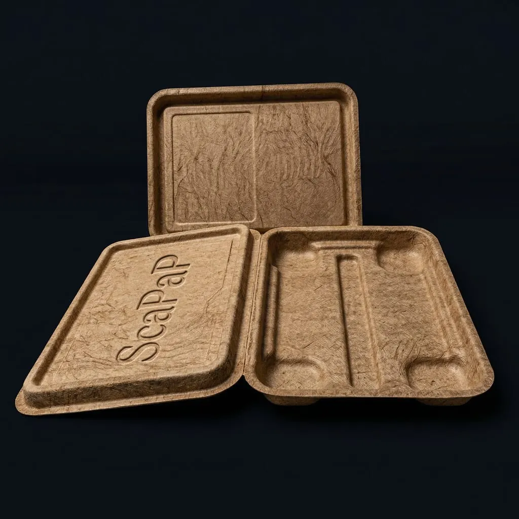 Paper blister packaging paper clamshell